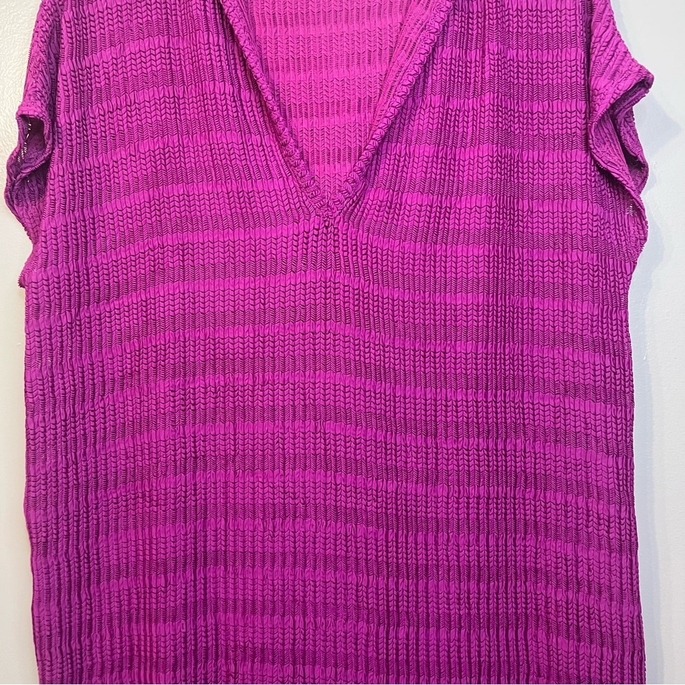 Jordan Taylor Magenta Pink Hooded Swimsuit Cover-up L made in USA - Picture 2 of 10